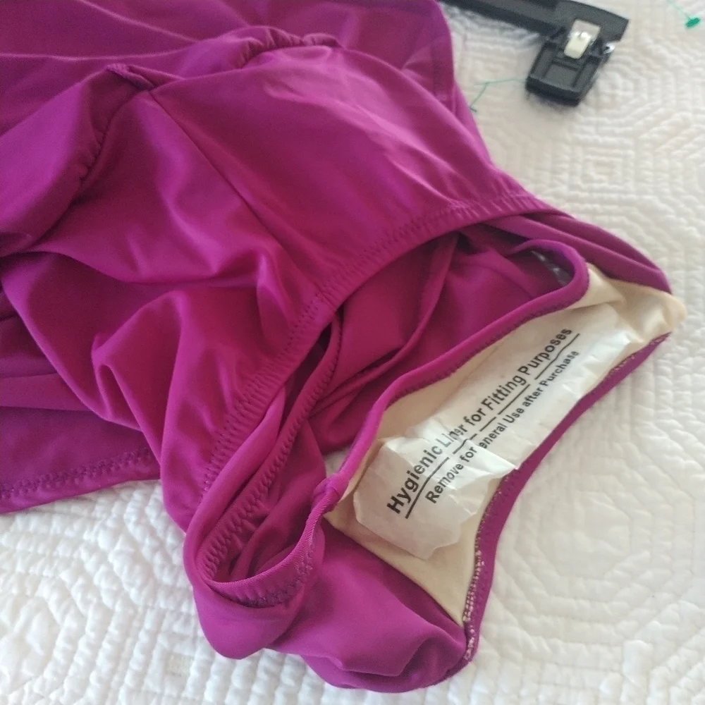 Chadwick's Floral Two Piece Tankini Skirted Bathing Suit 8 - Picture 6 of 12